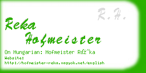 reka hofmeister business card